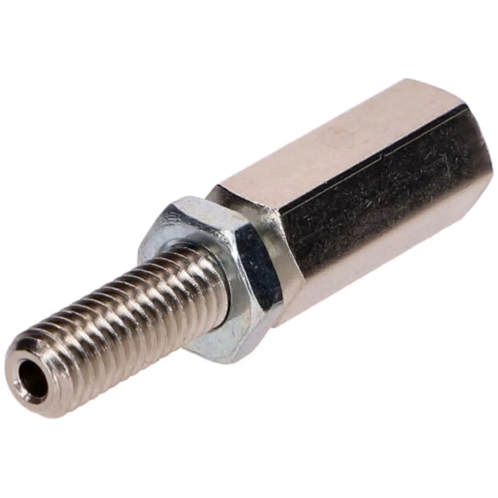 Einstellschraube Sechskant M6 x 19mm 2,5mm Bohrung für Mofa,_1