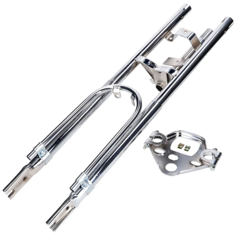 Gabel 585mm Chrom mit Schutzblechbügel für Peugeot 103 MVL M_1