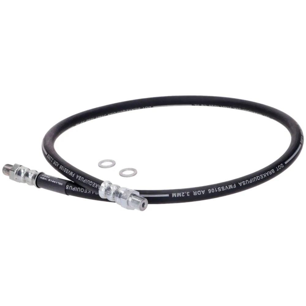 Brake line MOGA 800mm Black With sealing washers for MZ ETZ _2