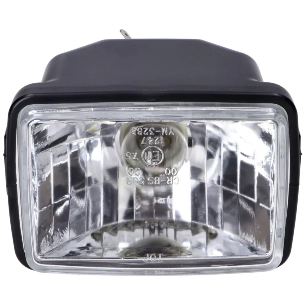 Headlight rectangular black 130mm for Tomos A35, moped, mope_3