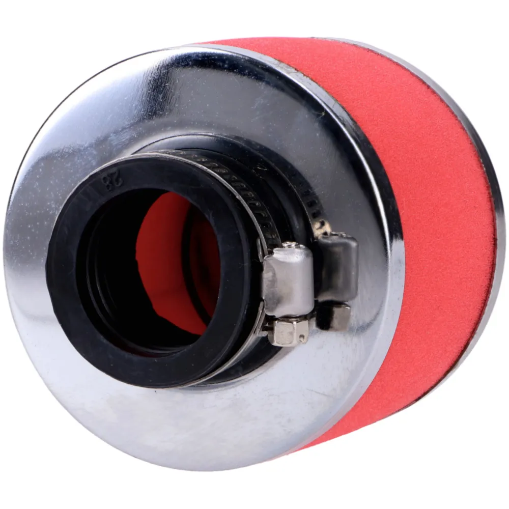 Luftfilter Powerfilter Schaum 28mm 75mm rot chrom für Puch, _2