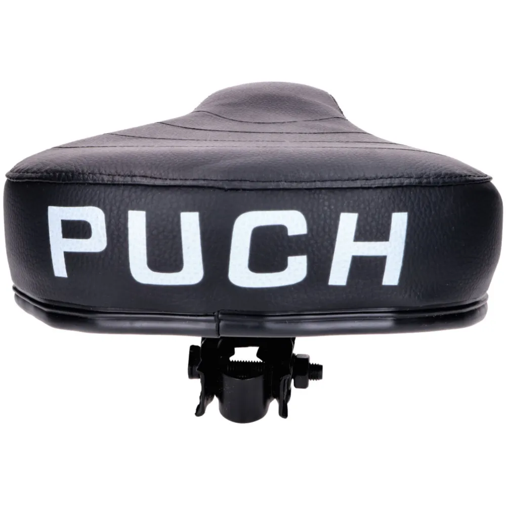 Saddle / seat black flat with Puch lettering for Puch moped _3