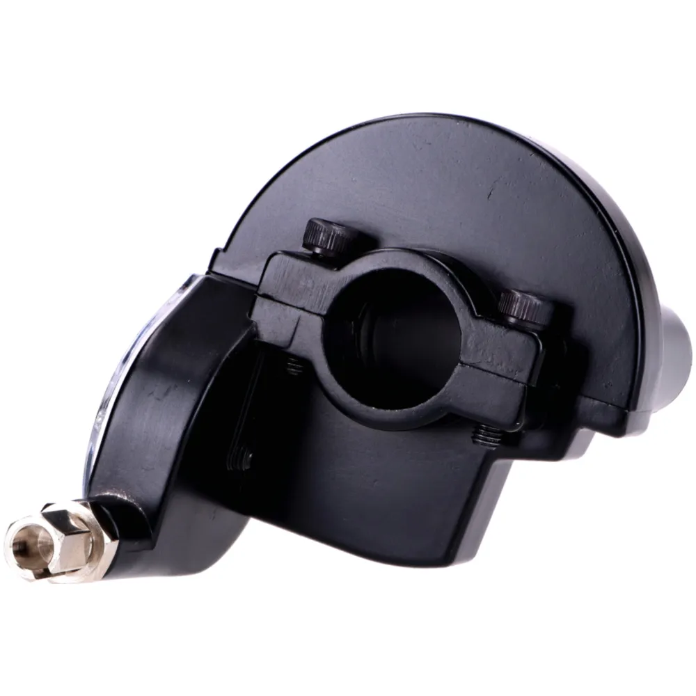 Gasgriff Set Kurzhub mit Griffgummis Aluminium schwarz MG000_2