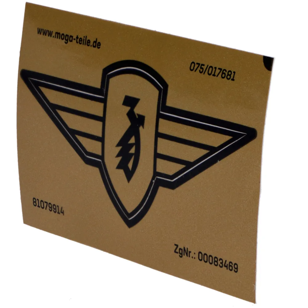 Sticker mudguard wing logo for Zündapp Bergsteiger, Automati_1