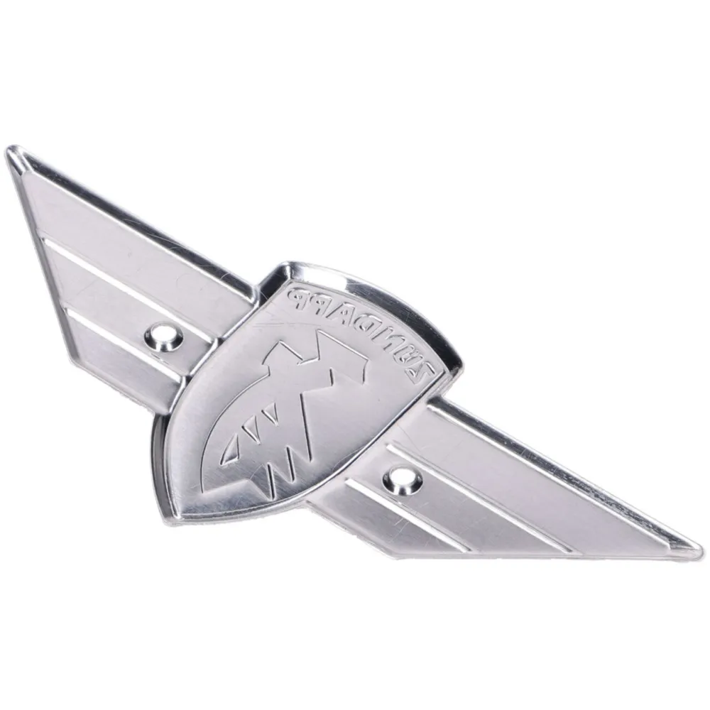 Leg shield emblem 107mm x 45mm hole spacing 36mm for Zündapp_1