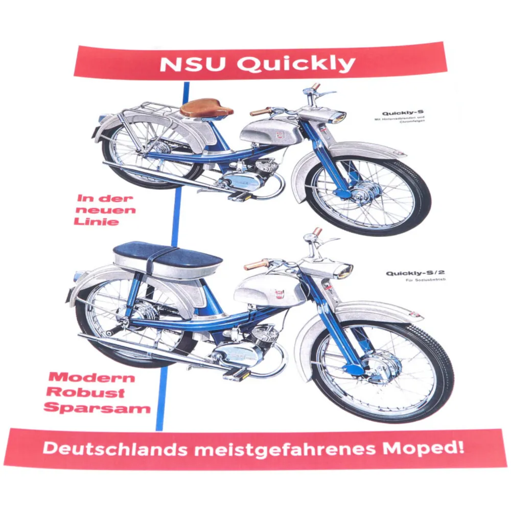 Advertising poster 50s 60s for NSU Quickly S 2 moped MG00086_1