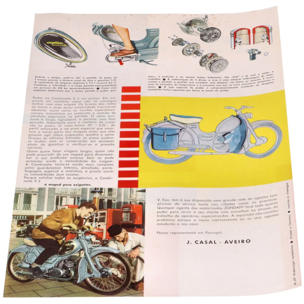 Original Flyer/Prospekt A4 in Portugiesisch für Zündapp Comb_1