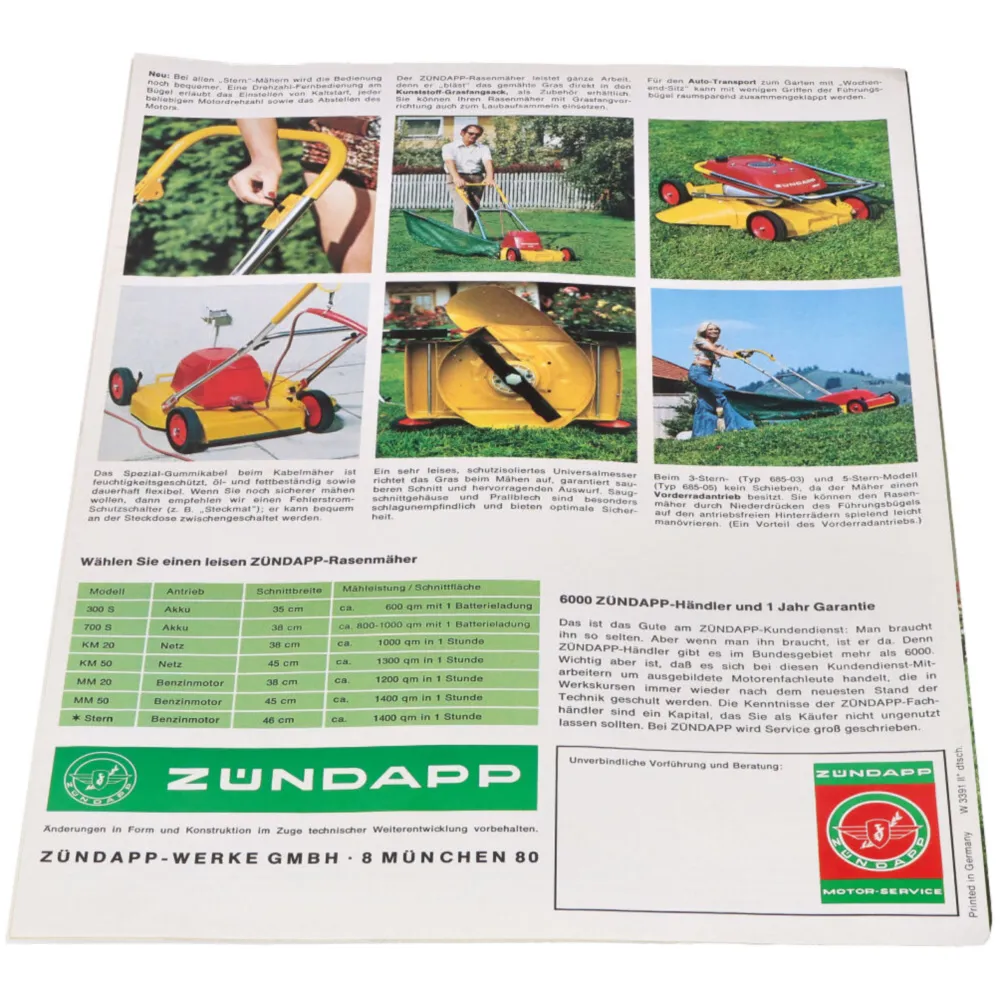 Original brochure A4 Zündapp - Choose one of the quiet ZÜNDA_2