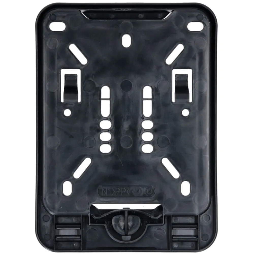 Black plastic license plate holder for moped, moped, mokick _1
