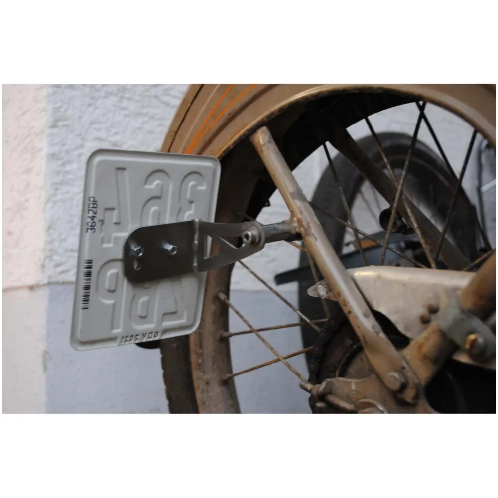 License plate holder Pränafa stainless steel 9mm for Simson _2