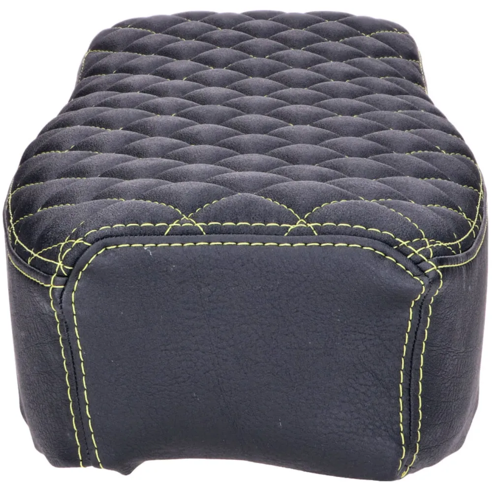 seat cover Schmitt diamond quilted, black / yellow for Simso_3