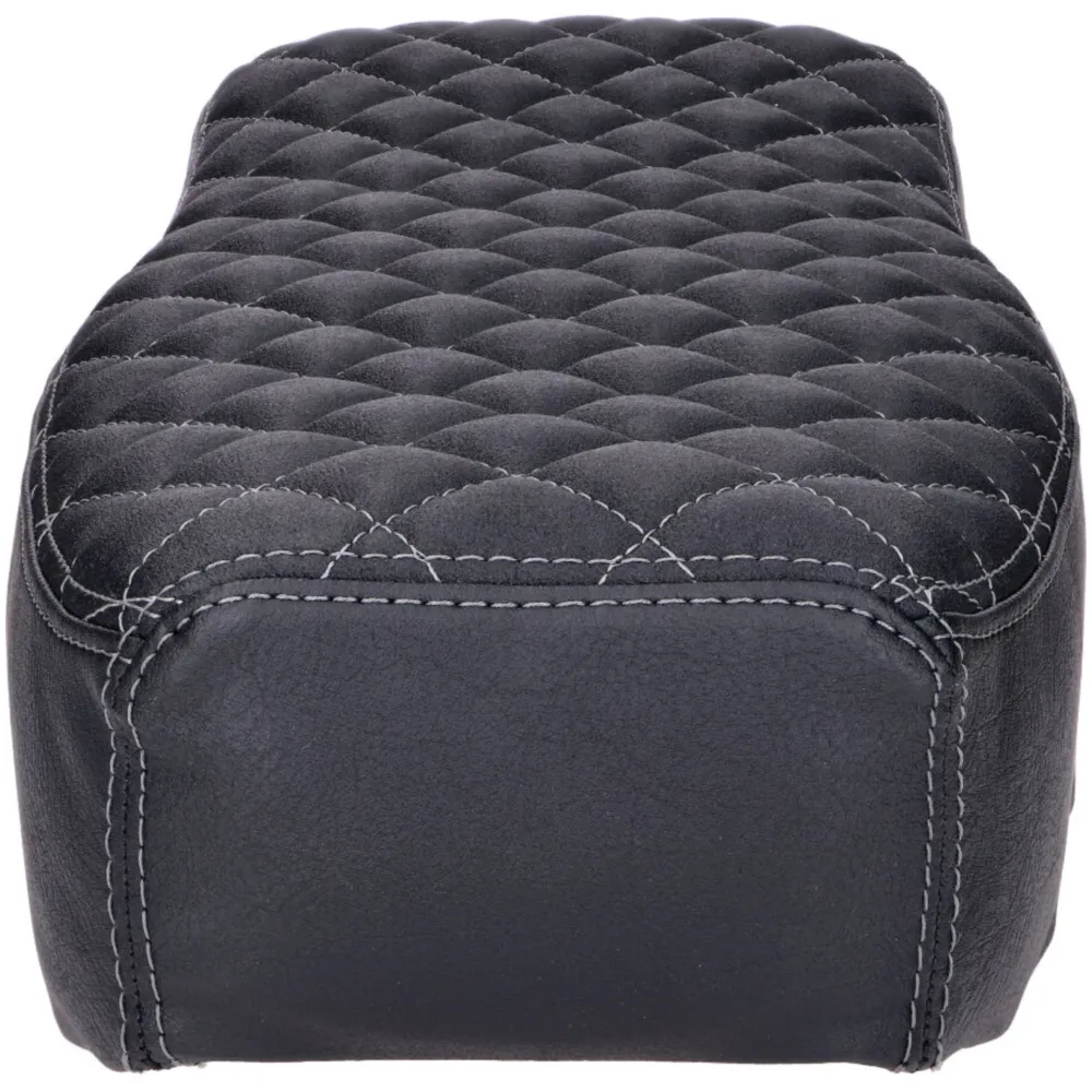 seat cover Schmitt diamond quilted, black / grey for Simson _3