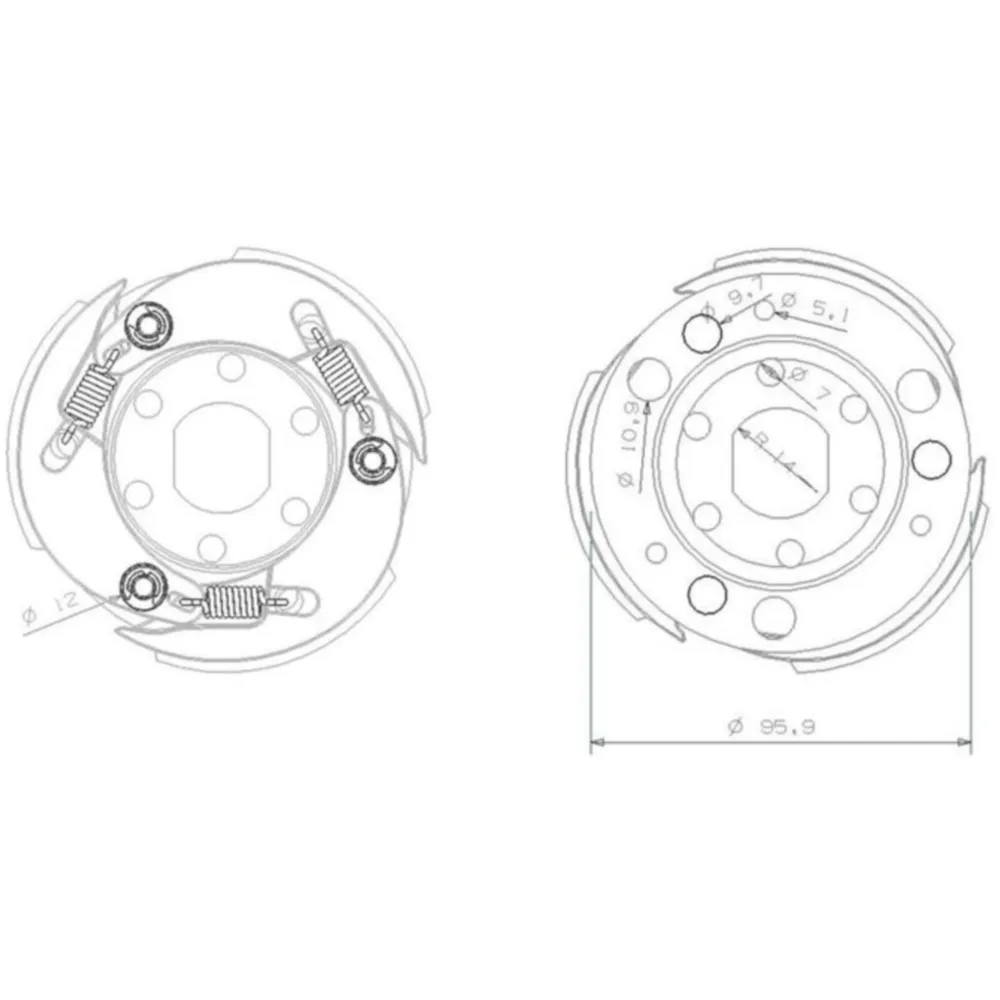 Clutch D=105mm for 107mm clutch bell VC10417_1