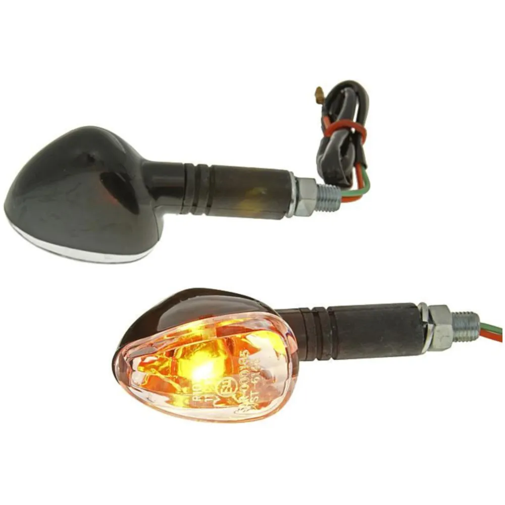 Blinker Set M10 schwarz Doozy klar, lang VC20115_1