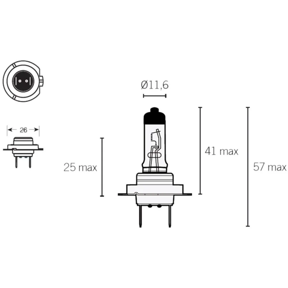 Glühlampe Halogen H7 PX26d 12V 55W VC23727_1