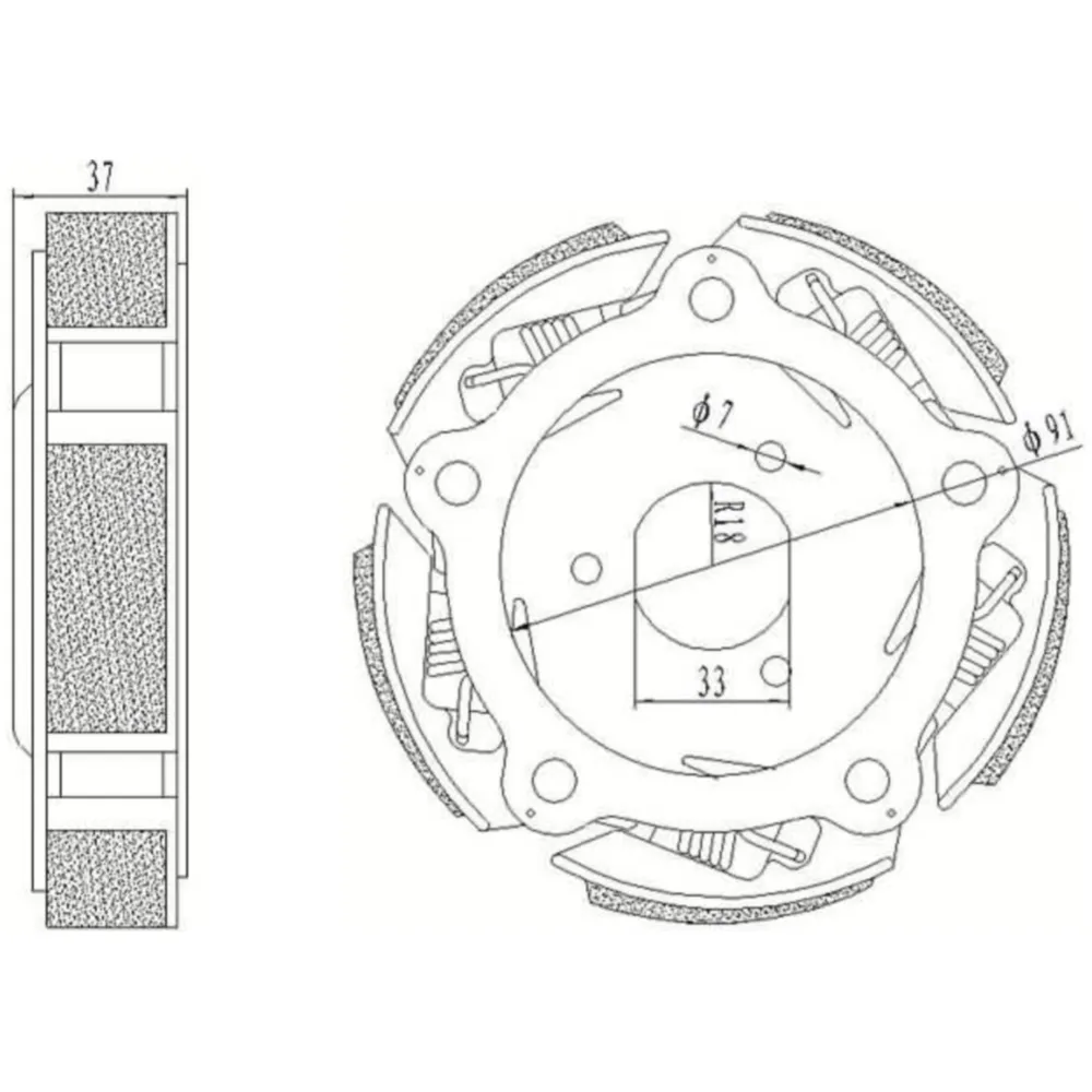 clutch Maxi for Yamaha Majesty 400 07-08 VC30948_1