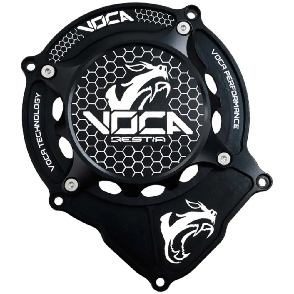 Ignition cover complete Voca CNC black for Minarelli AM6 VCR_1