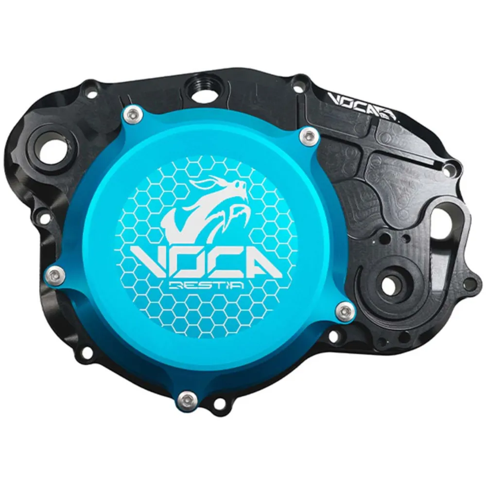 Clutch cover cover Voca CNC turquoise for Minarelli AM6 VCR-_1