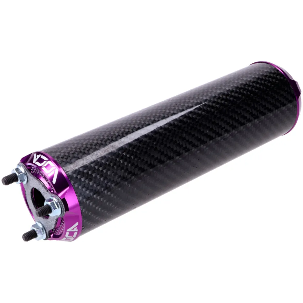 Endschalldämpfer VOCA Carbon - CNC Endkappe lila VCR-RD30400_1