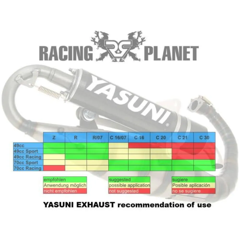 exhaust Yasuni Scooter R black for Minarelli horizontal YA90_1