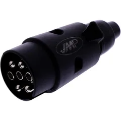 Stecker 7-polig 12V JMP Kunststoff Gummitülle
