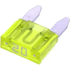 MINI-Flachstecksicherung 20A gelb 25 Stück