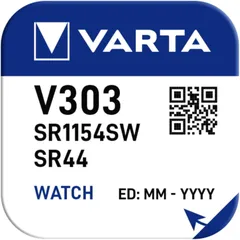 Gerätebatterie V303 VARTA für digitale Messwerkzeuge und Uhren