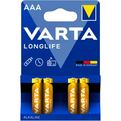 VARTA Longlife AAA Batterie 4er Blister