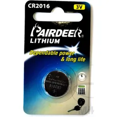 Pairdeer Knopfzelle CR2016 für elektronische Geräte