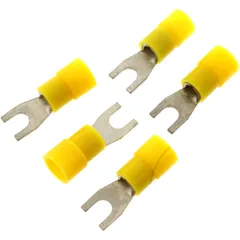 Fork Cable Lug for M4 4.0-6.0 mm², Nylon Insulated JMP Pack of 5
