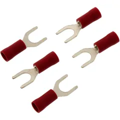 M5 Fork Cable Eyelet JMP Insulated for 0.5-1.5 mm² Cross-Section