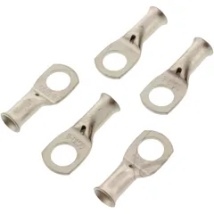 Uninsulated Ring Connector M8 for Wire Cross Sections up to 10.0 mm², Pack of 5