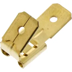 FLAT VERT Uninsulated 6.3MM JMP Connector, 100 PCS Pack