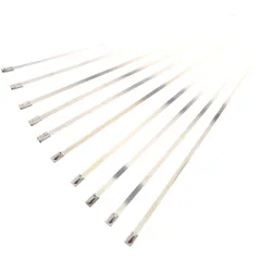 Stainless Steel Cable Ties 4.5x370 mm, Reusable, 10 PCS