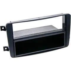 2-DIN Radio Facia Panel Black with Storage Compartment for Mercedes-Benz