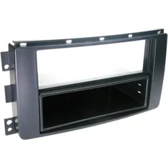 2-DIN Radio Trim Panel Black with Storage Compartment for Smart
