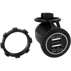 Doppelsteckdose USB für Einbau 12V/24V 2x 2.1A