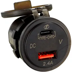 Doppelsteckdose USB-A USB-C PD MAX 3A für KFZ