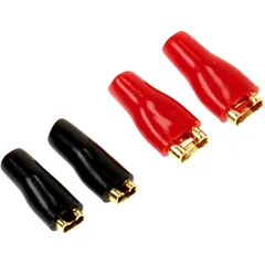 Flachsteckhülsen Set 2.8mm/4.8mm in rot/schwarz