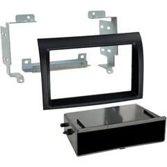 2-DIN Radio Trim Black with Storage for Citroen/Fiat/Opel/Peugeot