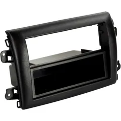 2-DIN Black Radio Frame with Storage Compartment for Fiat Ducato