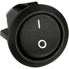 Schalter EIN/AUS schwarz rund für Motorräder