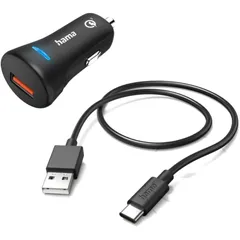 KFZ-LADESET Hama USB-C 3A Quick Charge 3.0 für Smartphones
