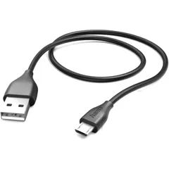 Micro-USB Charging/Data Cable 1.5M for Smartphones and Tablets BLACK HAMA