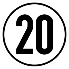 KM-Schild 200 mm FOL. 20 T3004-20 für Motorräder