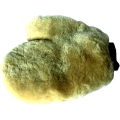Echtes Fell Waschhandschuh mit Bündchen