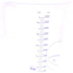 Messbecher 5L mit blauer Skala aus PP