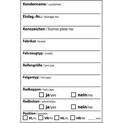 Reifeneinlagerungs-Aufkleber Rolle 100 Stück