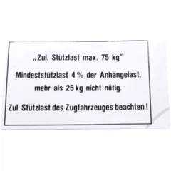 Stuetzlaschild for anh 40055