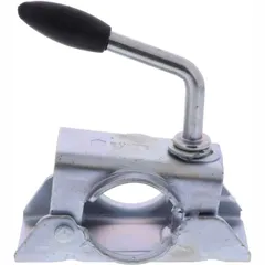 Jockey wheel bracket clamp